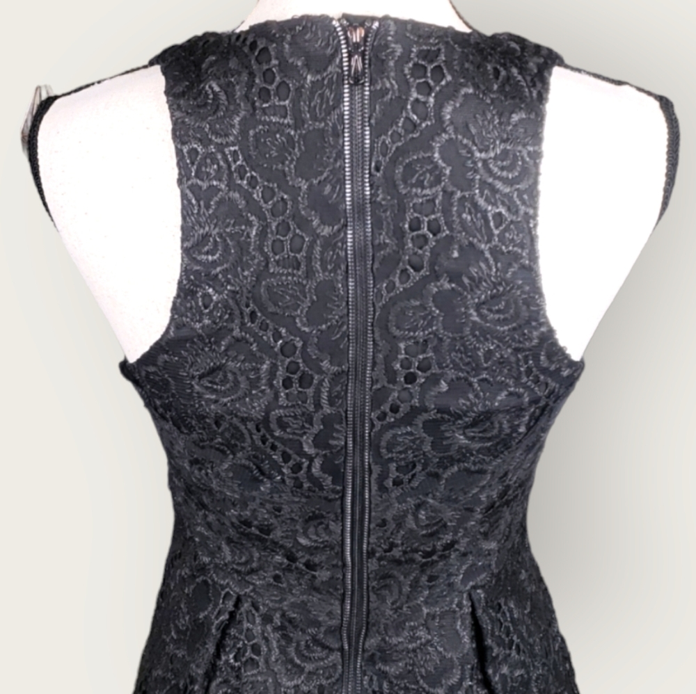 Anthro Leifsdottir Lingonberry Black Floral Lace Dress Size 2 - Picture 11 of 14